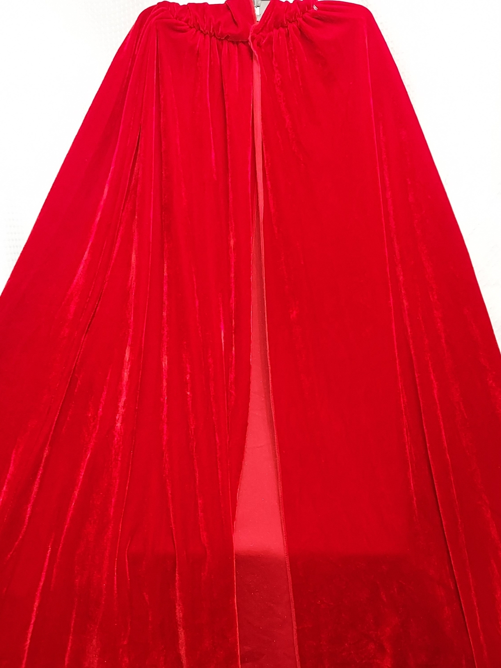 Velvet Long Red Cape With Hood- Red Riding Hood, Witch Custome